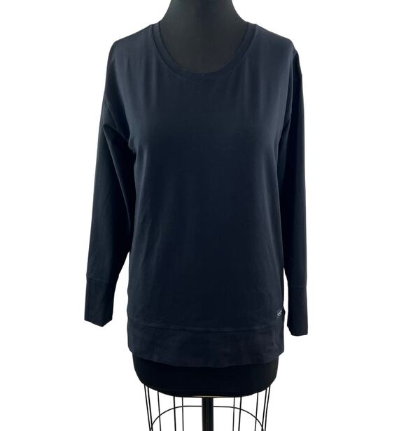 Life Is Good Tops - LIFE IS GOOD Crusher Flex Black Top Cotton Stretch Crew Neck Pullover Size Small